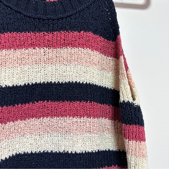 J. Crew | Striped Knit Tank Top | High-Low Hem Sweater Vest | Cotton Blend - Picture 3 of 8